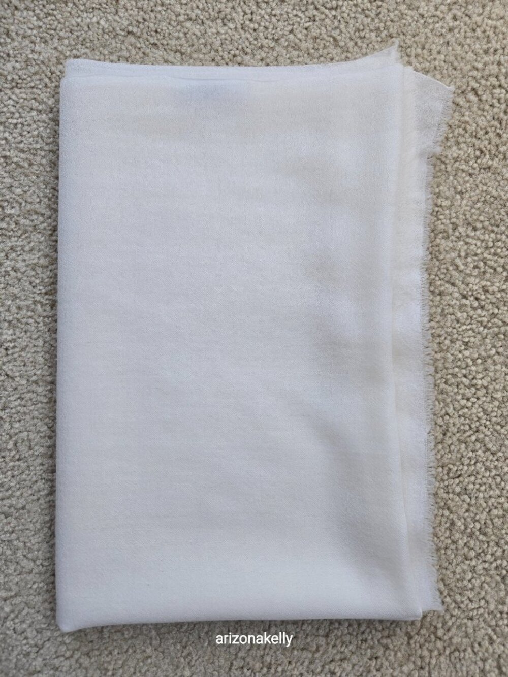 Restoration Hardware Cashmere Ivory Scarf Lightweight - Picture 10 of 10